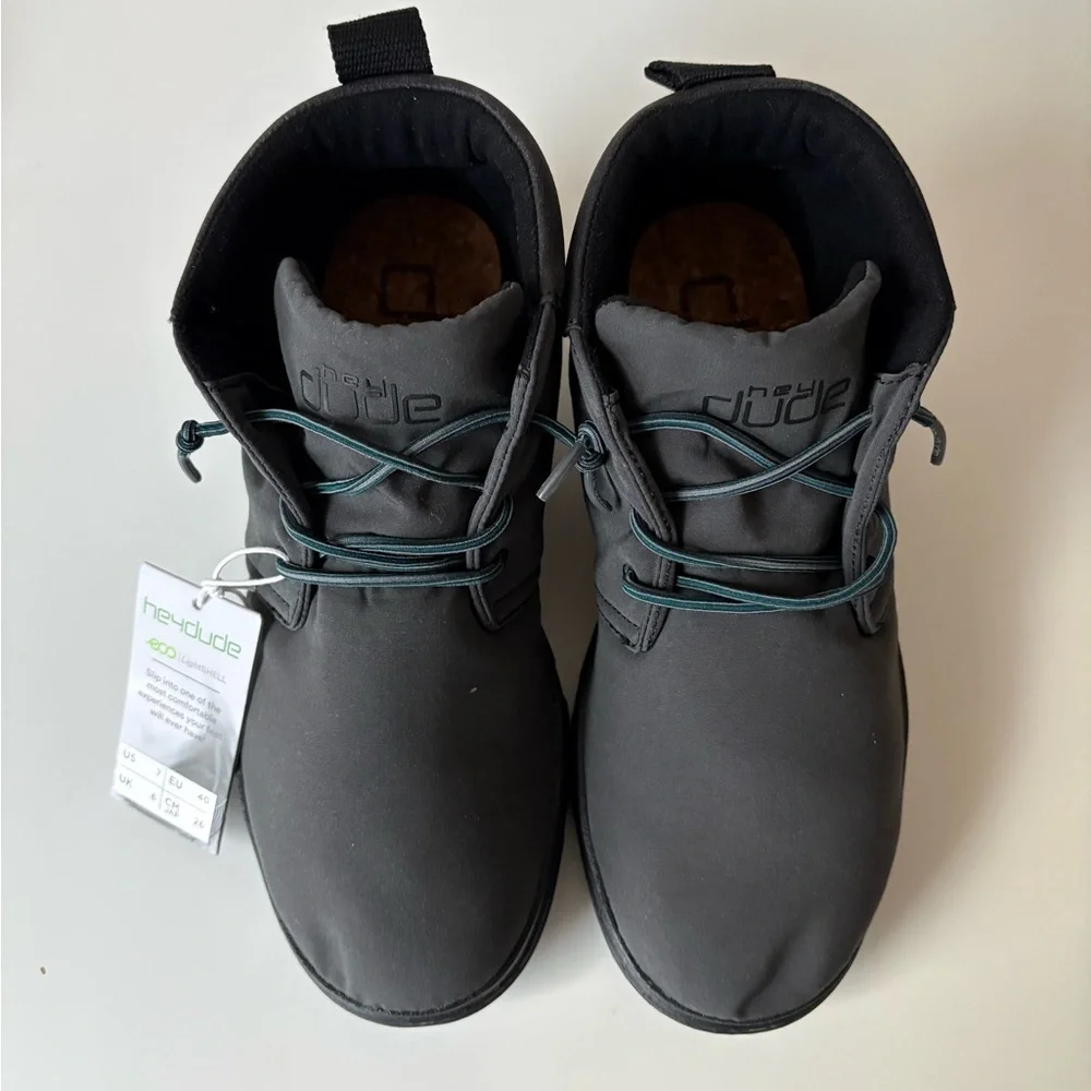 NWT Hey Dude SPENCER ECO LightShell Boots Charcoal Men’s 7 - Picture 1 of 8